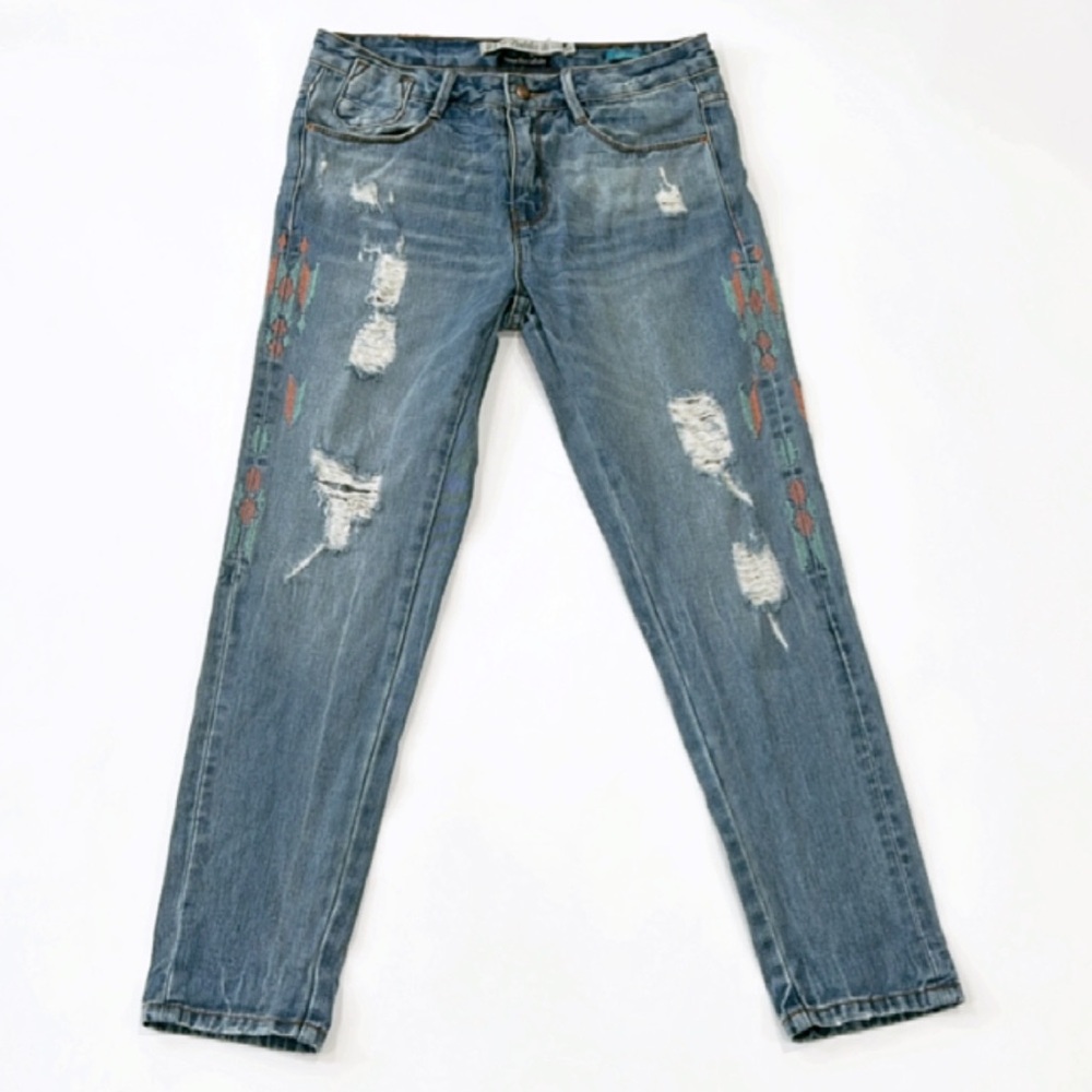 Ripped denim jeans